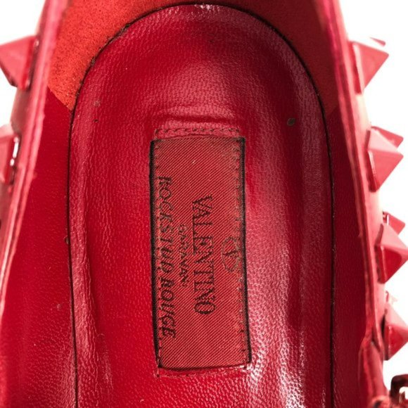 Valentino Red Rockstud Fully Studded Caged Pointed Toe Flats 37.5 - Picture 6 of 7